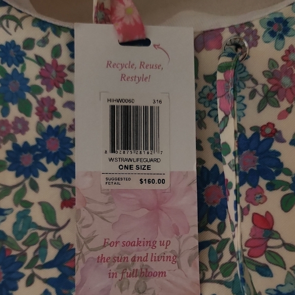 LoveShackFancy X Hurley Lifeguard Straw Hat In Sunflower Meadow - Picture 2 of 7